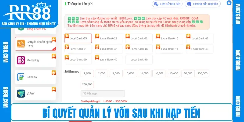 Bí quyết quản lý vốn sau khi nạp tiền